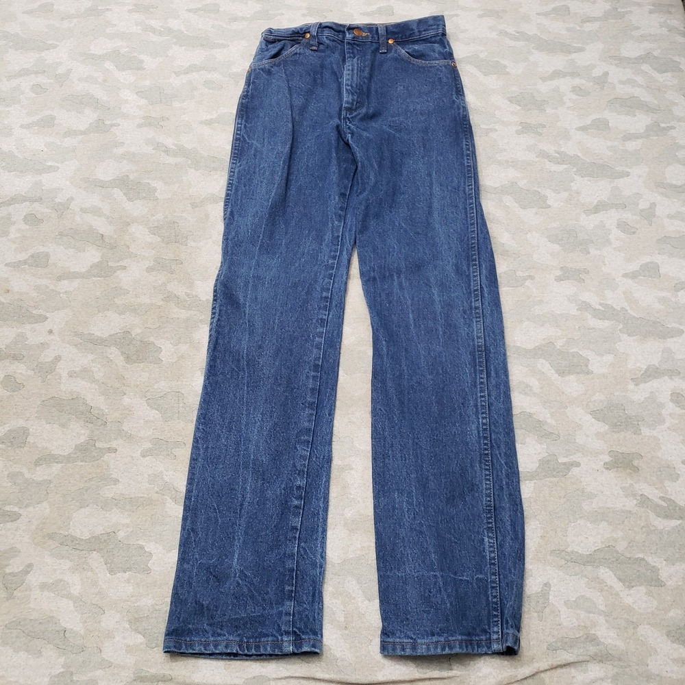 Vintage Wrangler 14MWZG Jeans Womens 9x34 Blue Pockets Denim Medium Wash